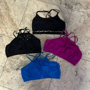 Victorias Secret - 4 bralettes three size Large and one blk sz med. like new
